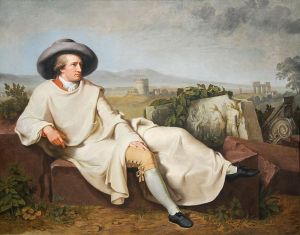 Goethe in Roman Campagna (1786) by J H W Tischbein